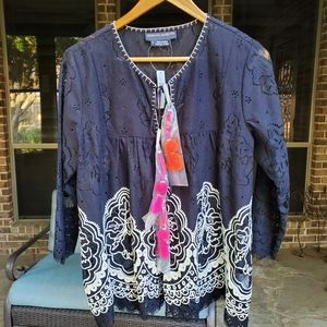 NWT Hemant & Nandita Lace Blouse S